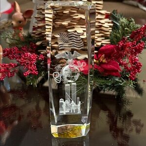 Crystal Tower with Engraved Design